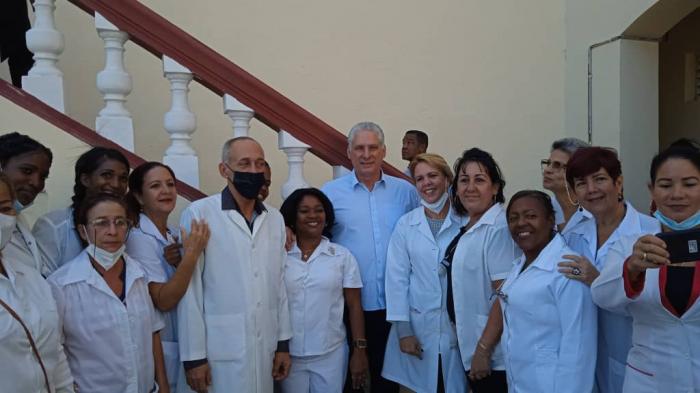 Diaz Canel  en Santiago