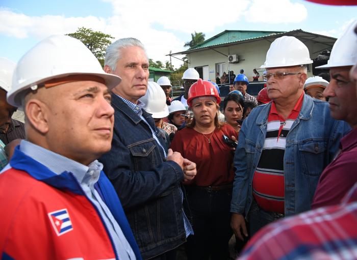 Díaz Canel Cárdenas Central Boris Luis Santa Coloma, Madruga
