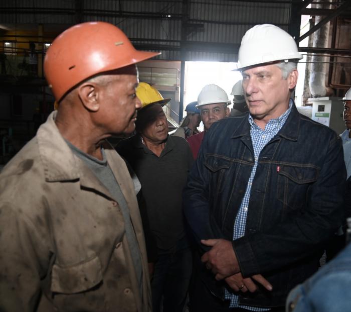 Díaz Canel Cárdenas Central Boris Luis Santa Coloma, Madruga