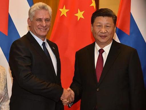 Diaz Canel y Xi Jinping