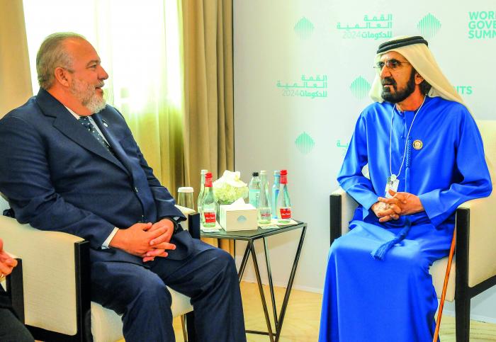 Cumbre, World Goverments summit 2024, celebrandose en Dubai, Emiratos Arabes Unidos, donde participa el 1er Ministro de Cuba, Manuel Marrero Cruz