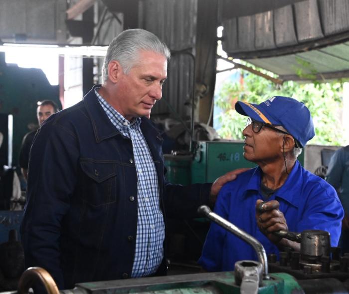 Diaz Canel en Santi Spiritu