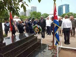 Un sentido tributo al Héroe Nacional de Angola, Antonio Agostinho Neto, realizó Esteban Lazo Hernández, presidente de la Asamblea Nacional del Poder Popular