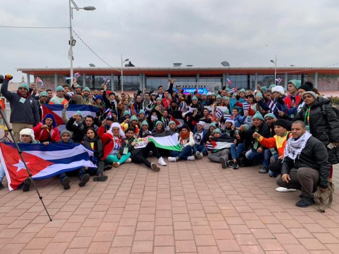 Jóvenes cubanos llevan a causa palestina al Festival Mundial de la Juventud en Sochi