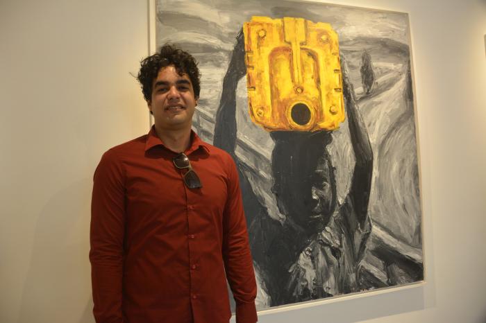 Exposición de Michel Moro (Ciego de Avila, 1988), Parábolas, en la galería de 23 y 12, en el Vedado.