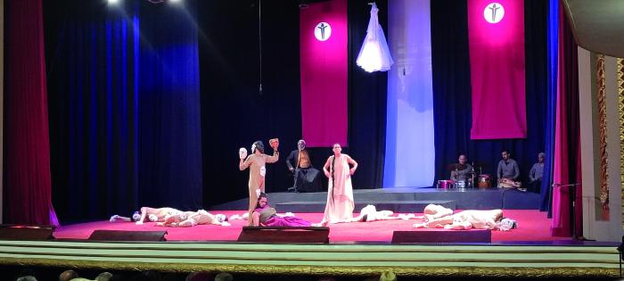 Antígona, a cargo de Impulso Teatro, en la gala inaugural. foto de la autora