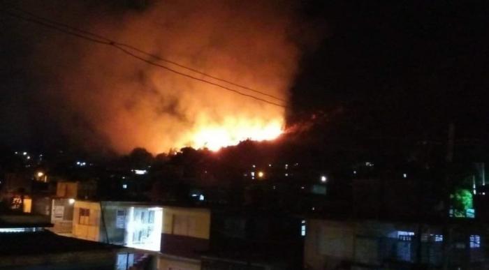 Incendio en Loma de la Cruz, Holguín