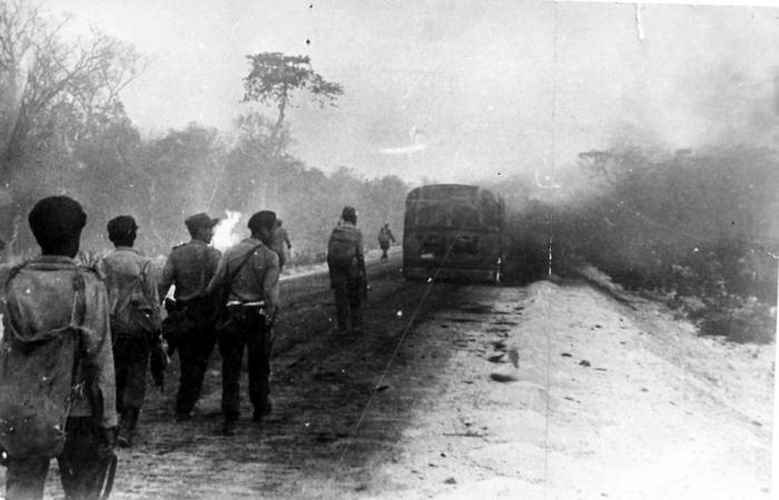 Invasión a Playa Girón. Combatientes. Carretera de Playa Larga a Playa Girón