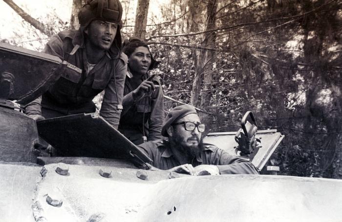 Fidel en Playa Girón. 