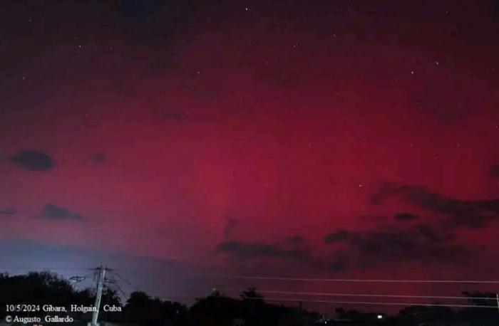 Insólita aurora boreal observada en la noche del viernes en Gibara, provincia de Holguín