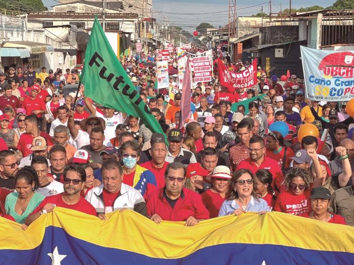 El fin de las sanciones de Estados Unidos a Venezuela es la principal demanda 
de los actos de campaña del presidente Nicolás Maduro. Foto: PSUV
