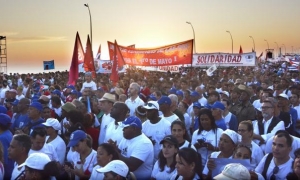 Concentración de trabajadores en La Habana (1/5/2024)