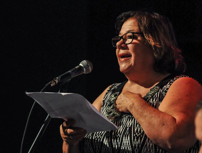 Interviene Corina Mestre, VIII Reunión del Consejo Nacional de la UNEAC