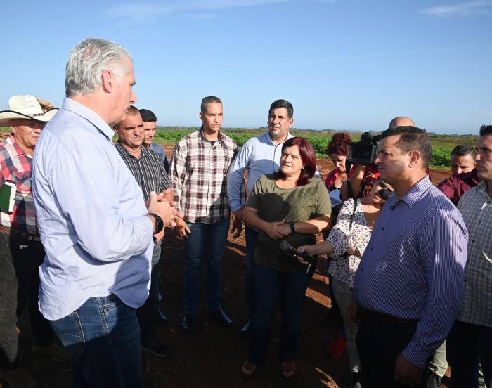 Visita Díaz-Canel municipio vueltabajero de La Palma 