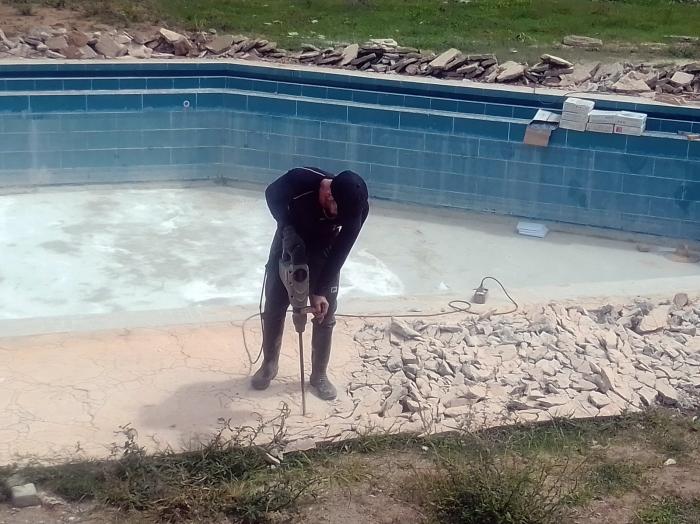 Se revierte el estado de la piscina. fotos del autor
