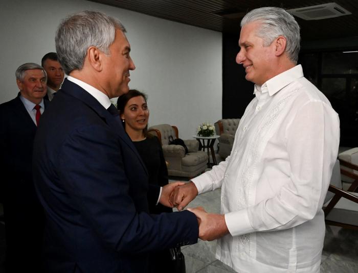 Miguel Díaz-Canel Bermúdez y Viacheslav Volodin