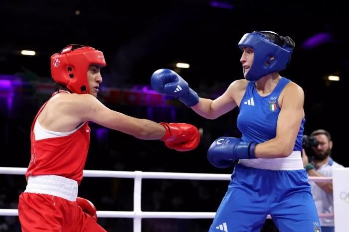 Imane Khelif vs. Angela Carini. foto: getty images