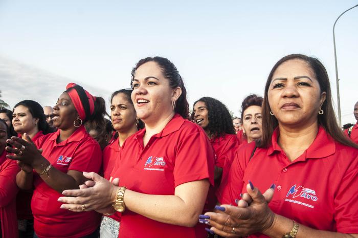 Lanzamiento de la convocatoria al 1ro de Mayo en la Empresa Industria Electronica Camilo Cienfuegos Gorriaran
