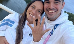 Pablo Simonet y Pilar Campoy fueron campeones de sus deportes en los Juegos Panamericanos de 2023. foto Tomada de la cuenta en X de Pablo Simonet