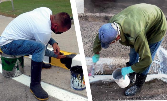 Carecer de condiciones idóneas no justifi ca dejarse devorar por la chapucería. Si en todas partes se exigiera el cuidado, aceras y contenes lucieran muy diferentes. FOTOS DEL AUTOR
