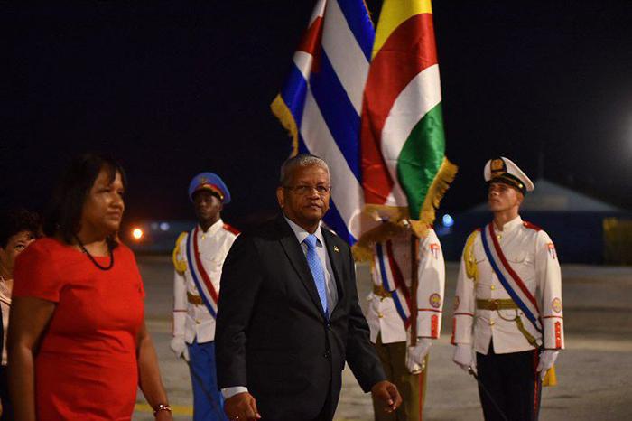 En Cuba, el Presidente de la República de Seychelles