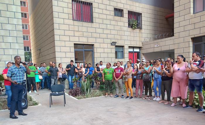 Emiliano Sardiñas en el campamento Fuerte Tiuna. foto de la autora
