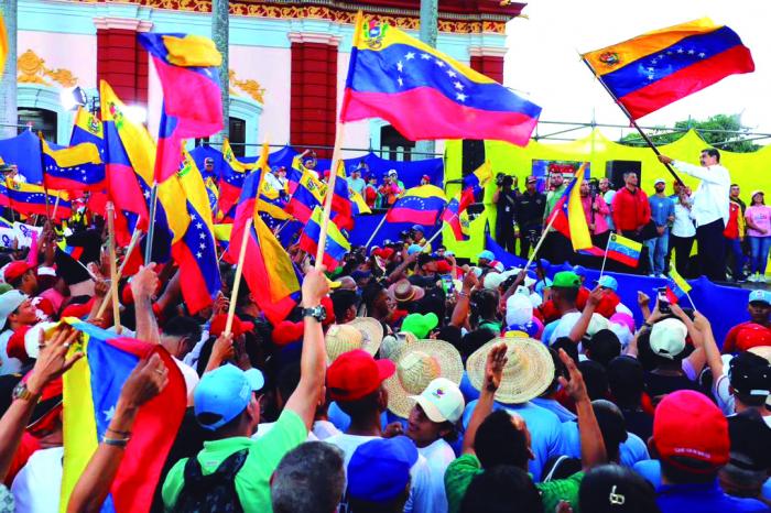 Pese a los intentos desestabilizadores, la mayoría del pueblo venezolano apoya al presidente Nicolás Maduro. 
foto: Prensa presidencial de venezuela
