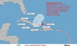 Fase de alerta ciclónica las provincias desde Guantánamo hasta Las Tunas
