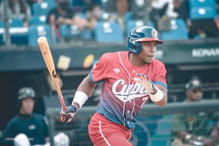 Yoelkis Guibert fue el mejor bateador en el último partido ante Sudcorea, con tres jits, incluyendo un jonrón, en cinco turnos.