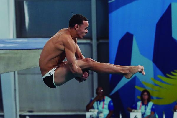 Frank Abel Rosales ratificó que es uno de los talentos del clavados cubano. foto: mónica ramírez
