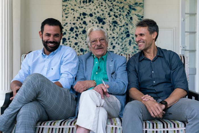 Giancarlo Giannini junto a Carlos Luis González y Yadier Fernández, los protagonistas cubanos del filme. Foto: Claudia Cepero