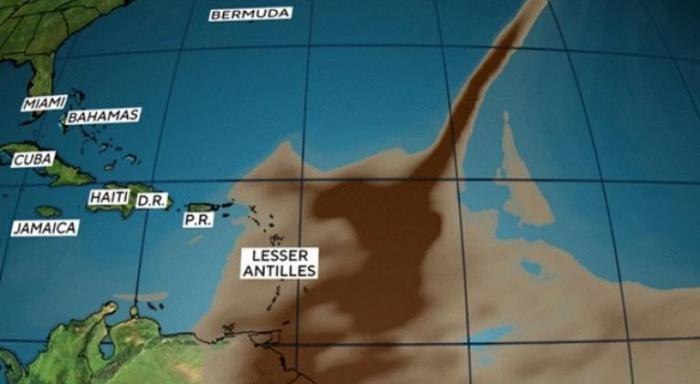 Polvo del Sahara afecta los cielos del Caribe
