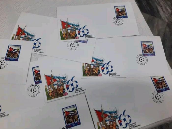 Cancelan sello postal conmemorativo por el 66 aniversario del triunfo de la Revolución 