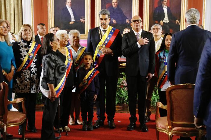 Maduro en su investidura presidencial