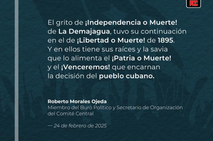 Conmemoración del reinicio de las luchas de independencia, el 24 de febrero, en Baire