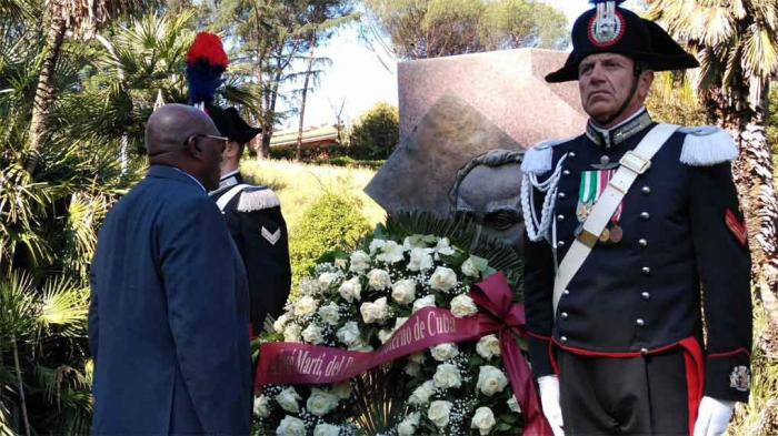 Vicepresidente de Cuba rindió homenaje en Italia a José Martí
