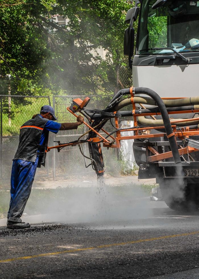 Nueva Tecnología de  ECOING 5, En fase de prueba camion con tecnologia JETPATCHER para reparar principales vias de la ciudad