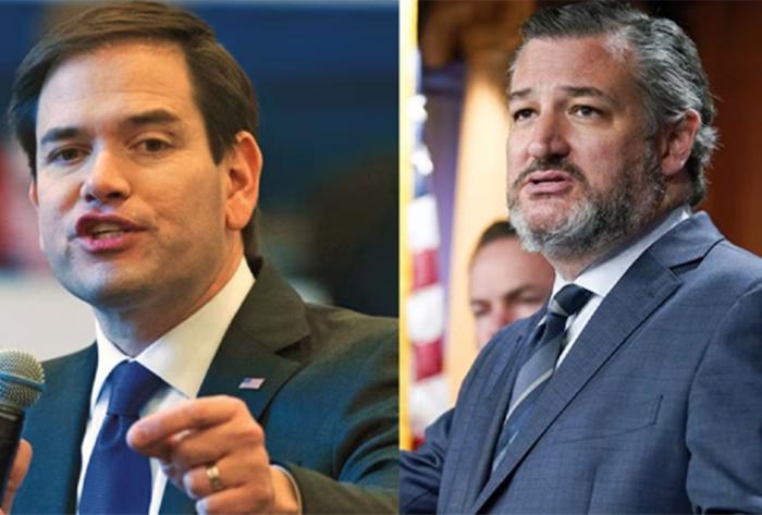 senador Ted Cruz y el secretario del Departamento de Estado, Marco Rubio