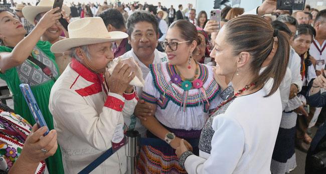 La presidenta de México, Claudia Sheinbaum, cuenta con un 82,5 % de aprobación ciudadana. Tomada del sitio de la presidencia de México
