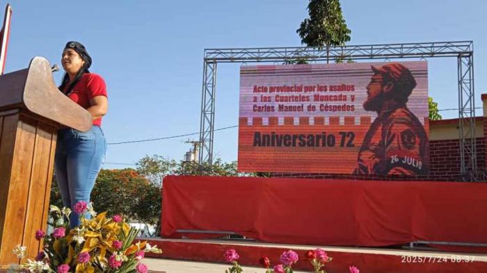 Acto por el 26 en Granma