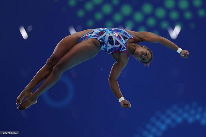 Anisley García brilló en el trampolín y se incluyó en la élite mundial. FOTO: GETTY IMAGES
