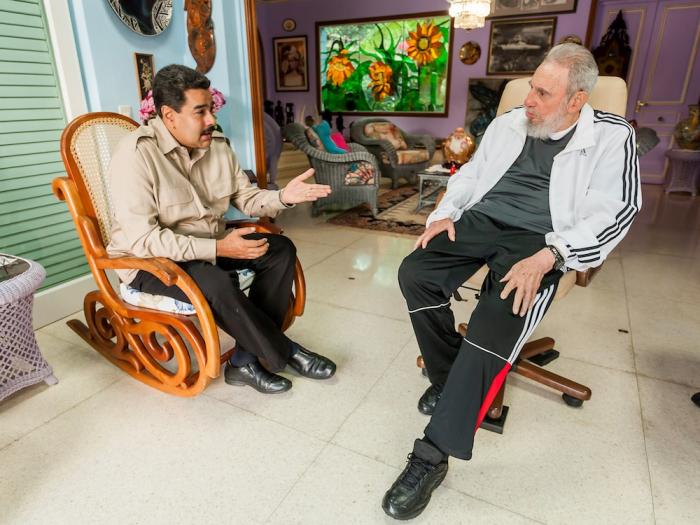 Maduro y Fidel.
