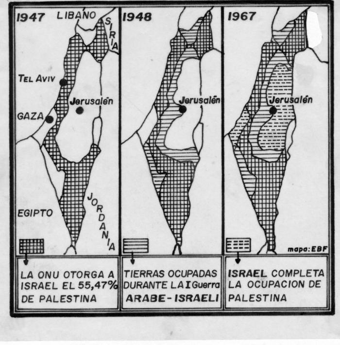 Territorios palestinos ocupados por Israel.