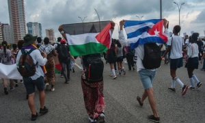 Marcha en contra de la gerra en Palestina