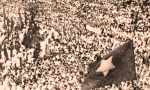 El mitin de lanzamiento de la insurrección para tomar el poder, organizado por el Frente Viet Minh. Foto: Archivo de VNA