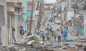 Afectaciones de los tornados en La Habana en la barriada de Luyanó del municipio 10 de Octubre.
