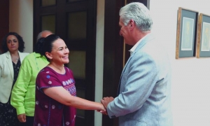 Díaz-Canel agradeció la visita y recalcó que su presencia es otra muestra «de las relaciones históricas que tenemos». foto: estudios revolución