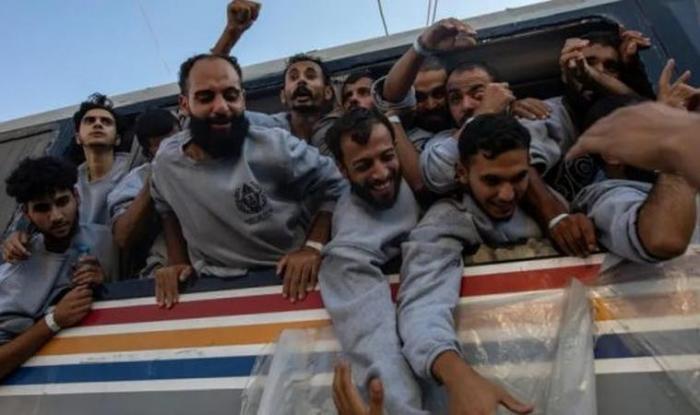 Palestinos liberados en canje 
