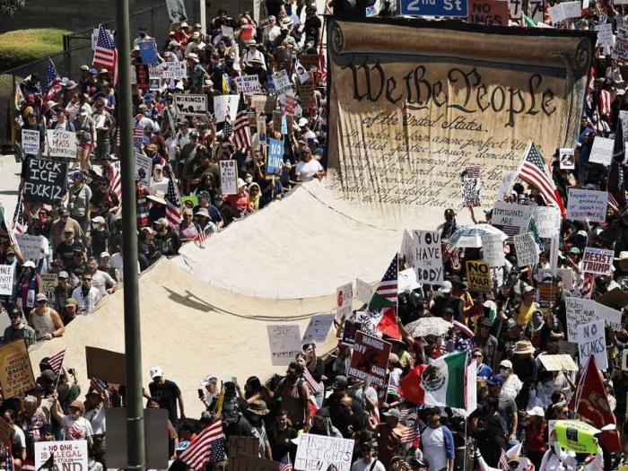 Marcha en EUA contra polìticas de Trump