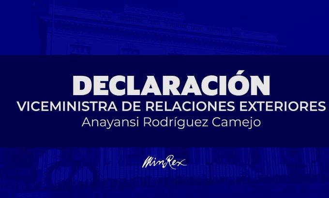 La Viceministra del Minrex compareció ante la prensa